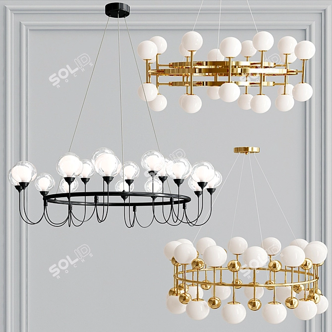 Bremen Glass Chandelier  Elegant Lighting Solution

Milk Bubble Ring Chandelier  Stylish and Modern

Asmund Metal and Glass Chandelier  3D model image 6