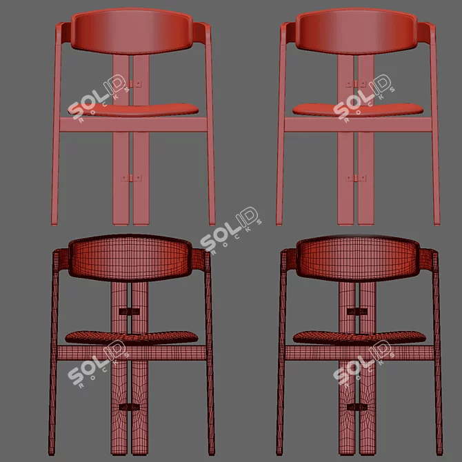 Augusto Savini Pamplona Chairs: Stylish and Comfortable 3D model image 3