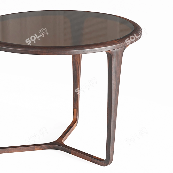 Modern Walnut Dining Table: D Seregin 3D model image 2