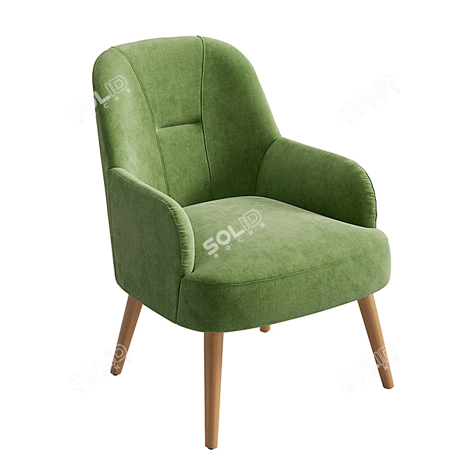 Lido Armchair: Compact, Stylish Seating 3D model image 1