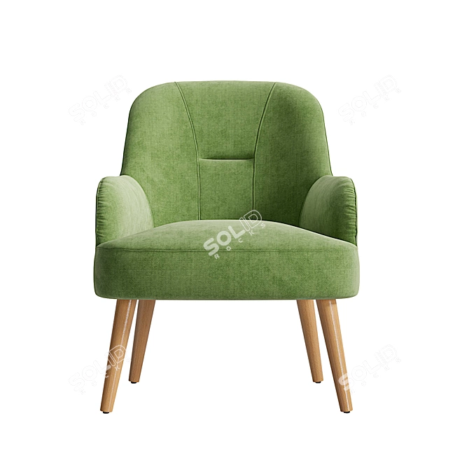 Lido Armchair: Compact, Stylish Seating 3D model image 3