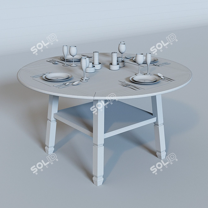 Bolanburg Counter Height Dining Table 3D model image 3