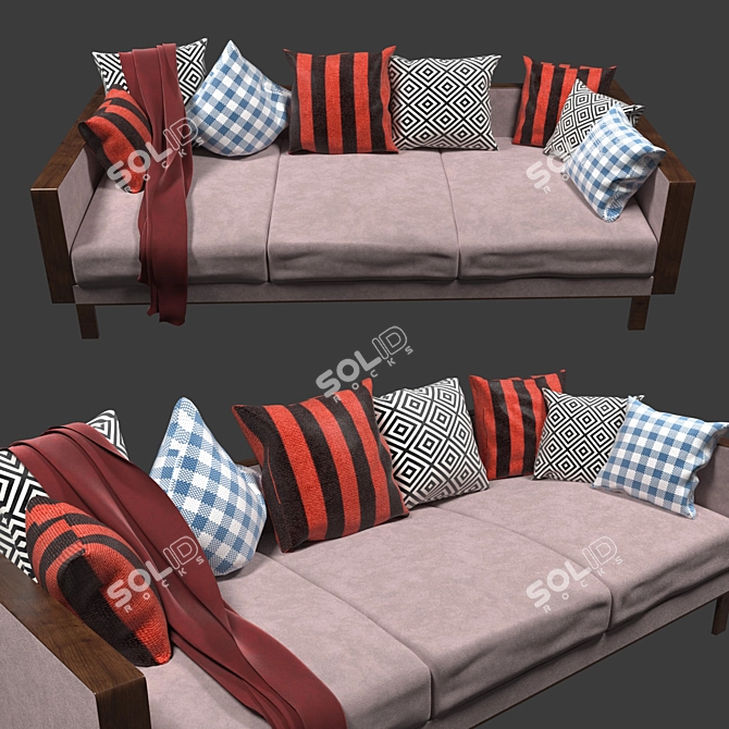 Flexible Comfort Sofa 3D model image 2