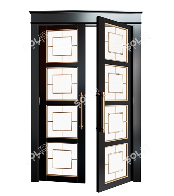 Elegant Art Deco Door 3D model image 4