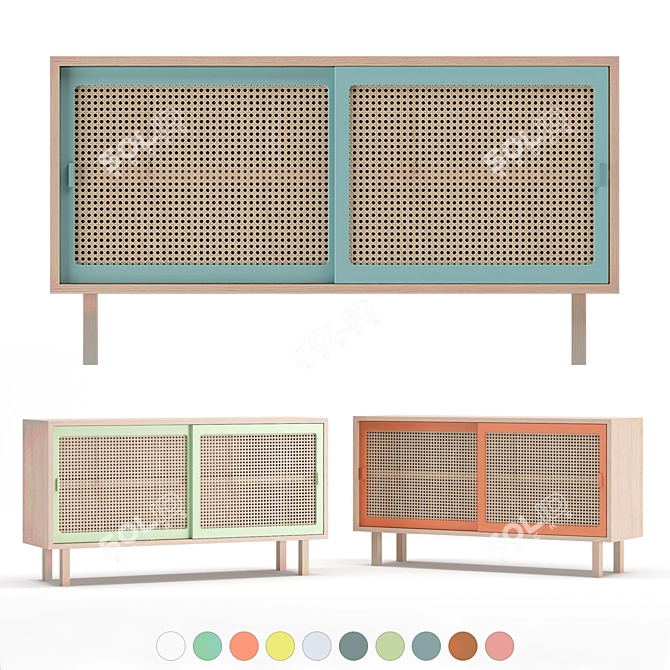 Colonel STRAW Sideboard Set: Stylish Storage Solution 3D model image 4