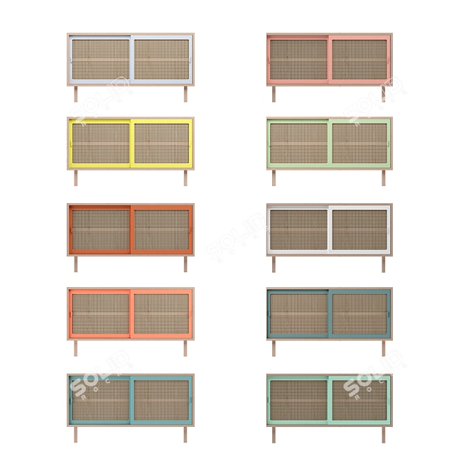Colonel STRAW Sideboard Set: Stylish Storage Solution 3D model image 5