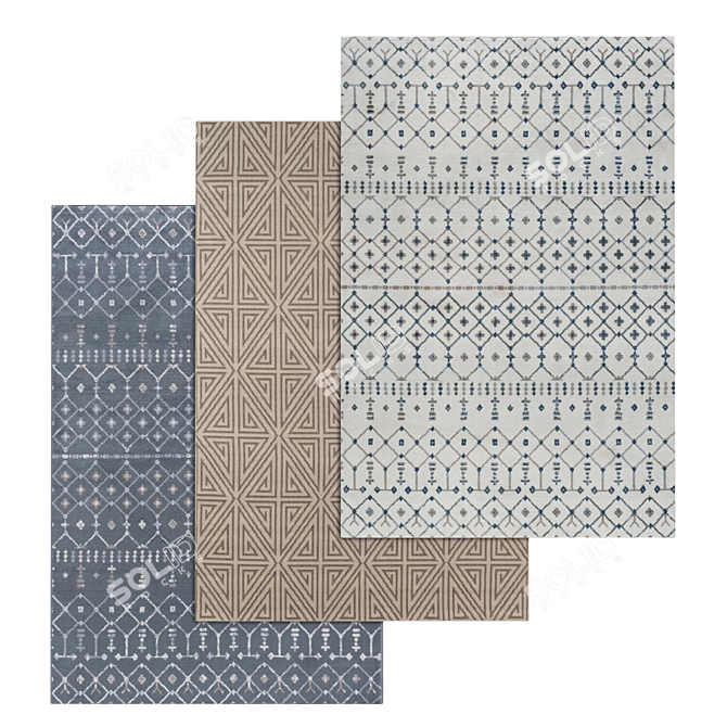 Versatile Carpet Set | High-Quality Textures 3D model image 1