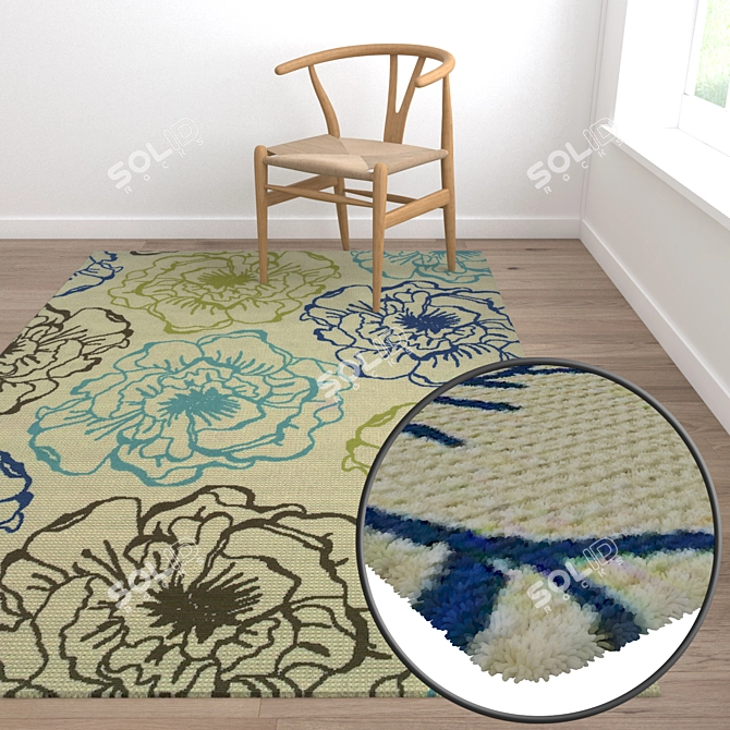 Luxury Carpet Set: High-Quality Textures 3D model image 5