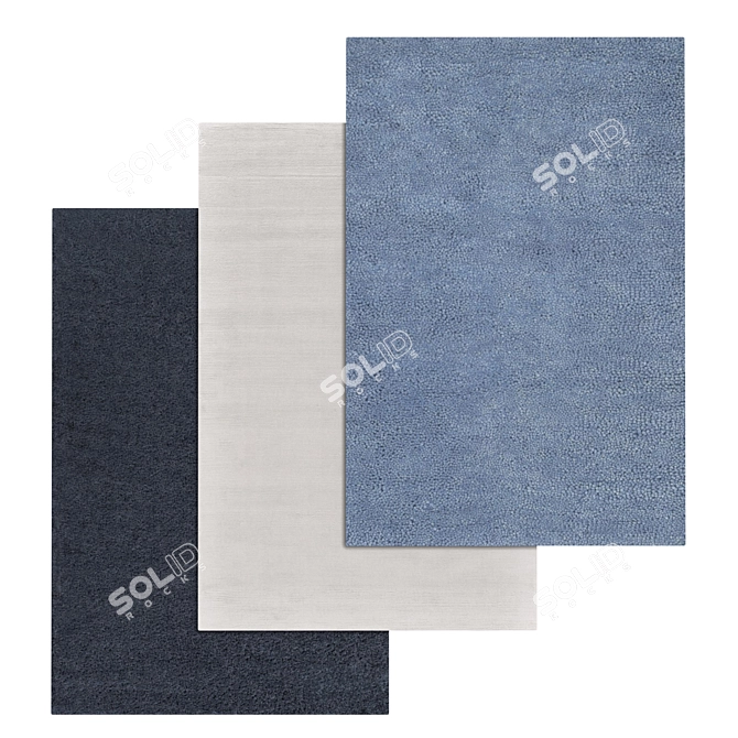 High-Quality Carpets Set 3D model image 1