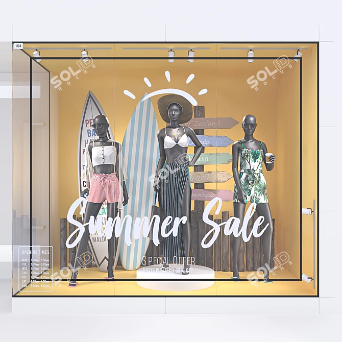 Summer Storefront 3D Model 3D model image 1