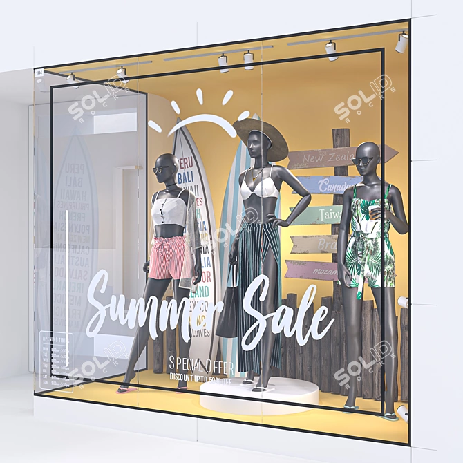 Summer Storefront 3D Model 3D model image 5