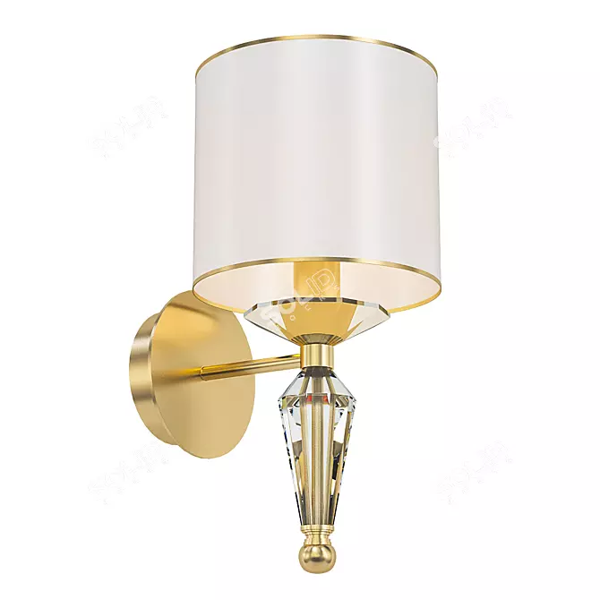 Elegant Crystal Wall Sconces 3D model image 1