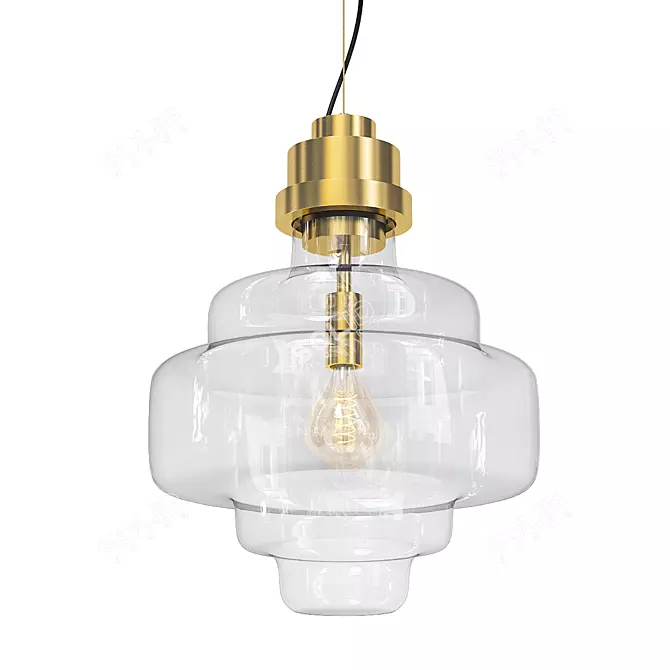 Ethereal Glow | Artistic Pendant Lamp 3D model image 1