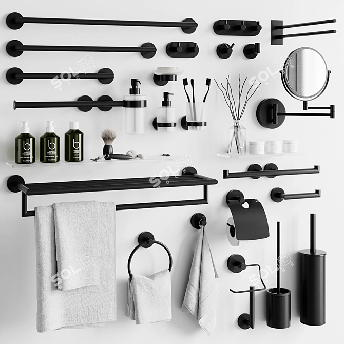 Bemeta DARK: Stylish Accessory Kit 3D model image 1