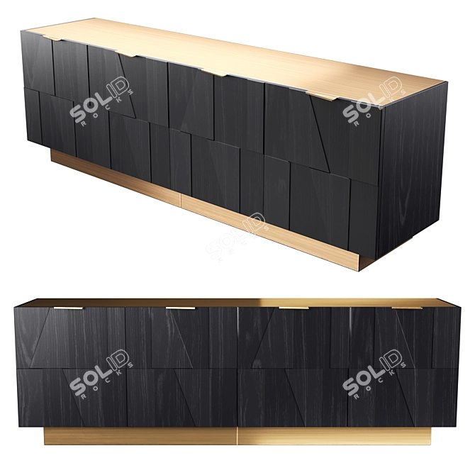 Sleek Contemporary Bamax Sideboard 3D model image 1