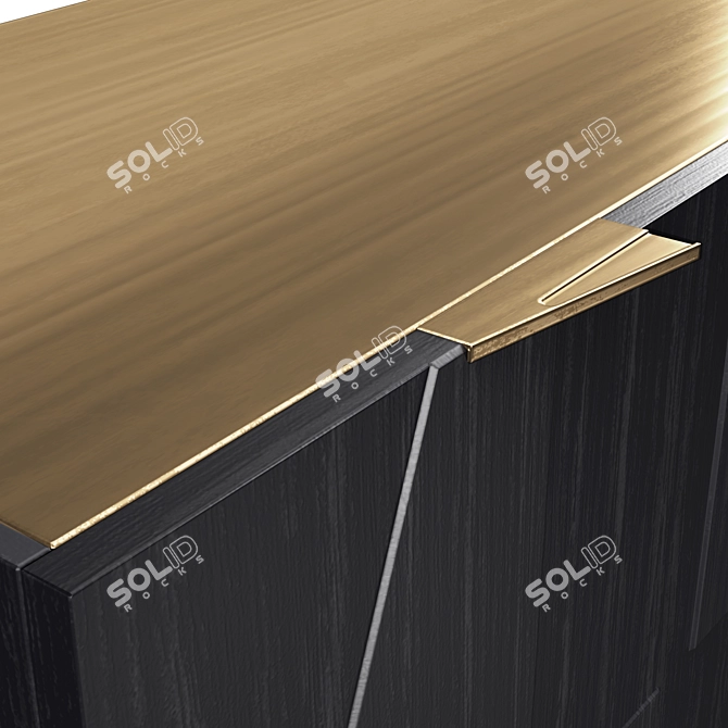 Sleek Contemporary Bamax Sideboard 3D model image 3