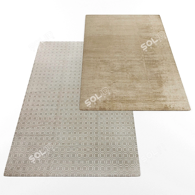 Modern Style Rug Set 3D model image 3