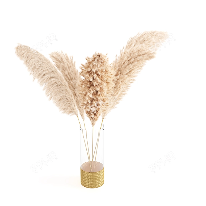 Pampas Bliss Bouquet: Elegant Decor 3D model image 3