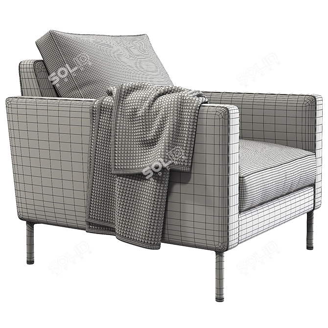 LUCA Interface Armchair: Modern Design and Comfort 3D model image 5