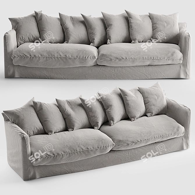 Uniqwa Singita 3-Seater Sofa 3D model image 1