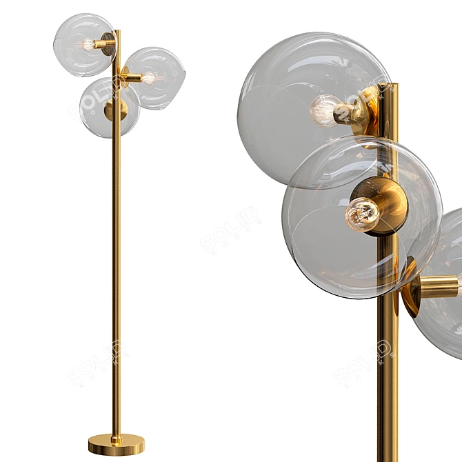 Modern Minimalist Floor Lamp 3D model image 1