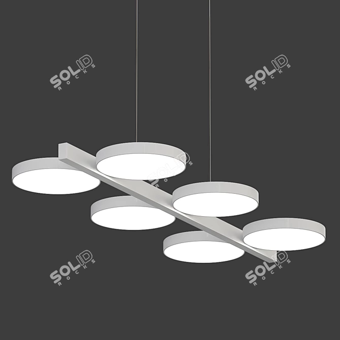 Tavis-Long LED Pendant Light 3D model image 1