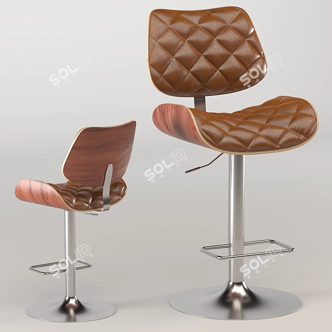 Stylish Colin Bar Stool 3D model image 8