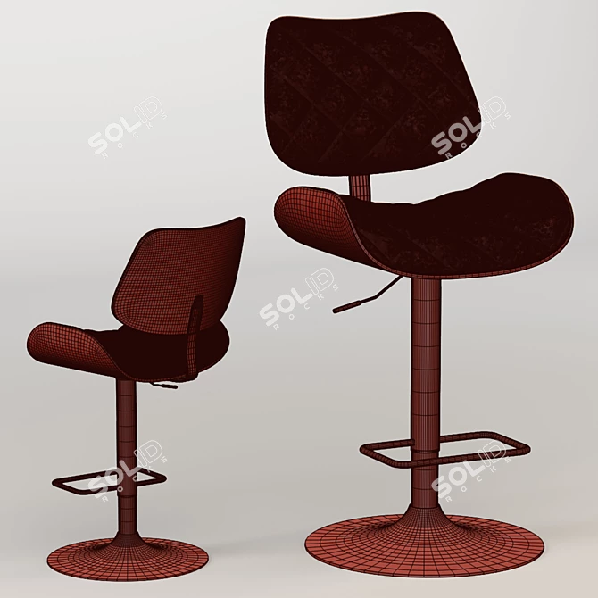 Stylish Colin Bar Stool 3D model image 3