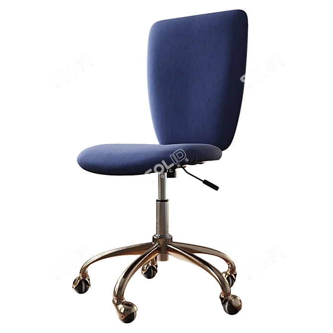 Sleek Upholstered Task Chair 3D model image 3