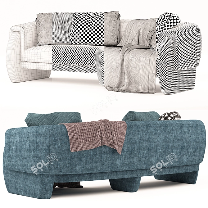 Modern Comfort Muna Luke Sofa 3D model image 2