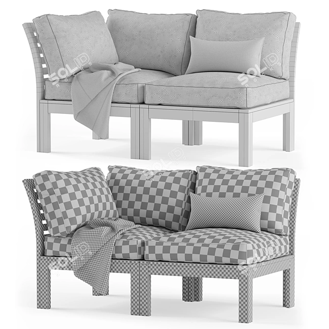 Modern Outdoor Furniture Set 3D model image 4