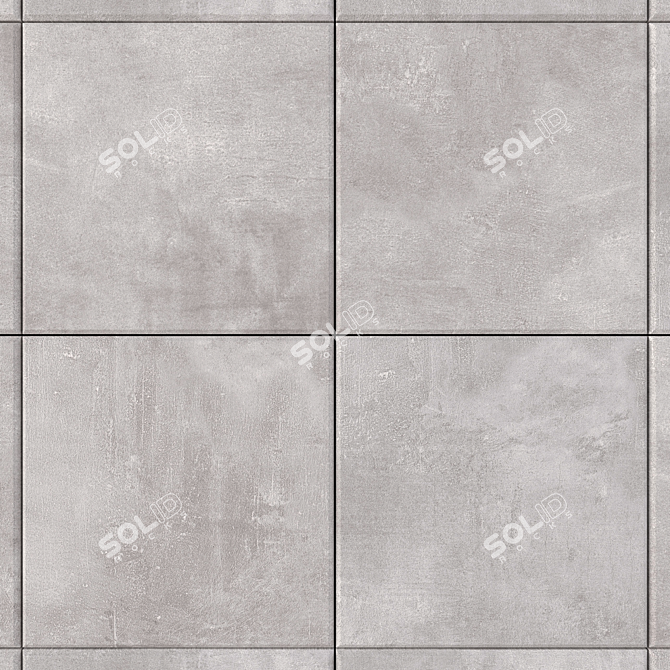 Ares Grey Concrete Wall Tiles 3D model image 2