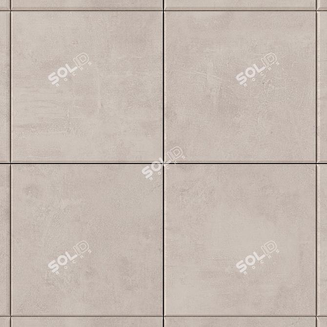 Ares Ivory Concrete Wall Tiles 3D model image 2