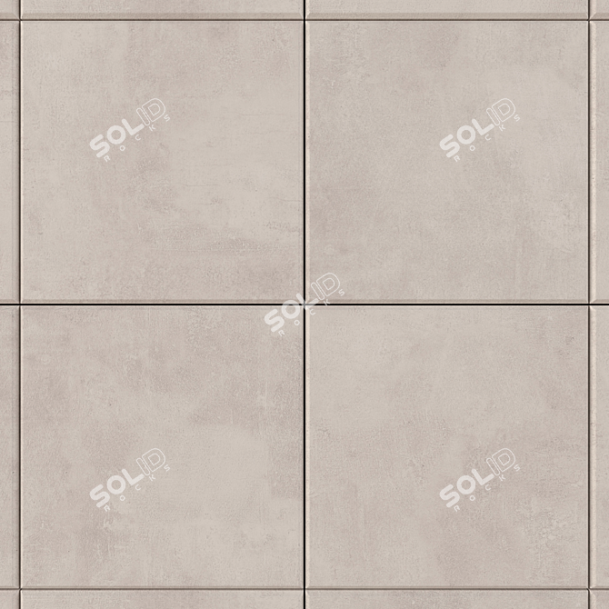 Ares Ivory Concrete Wall Tiles 3D model image 2