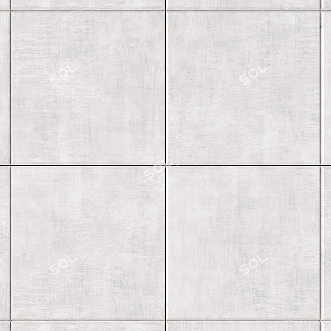 Cayenne Bianco Concrete Wall Tiles: Timeless Elegance 3D model image 2