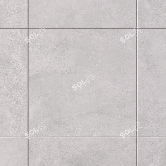 Sleek Concrete Wall Tiles 3D model image 2