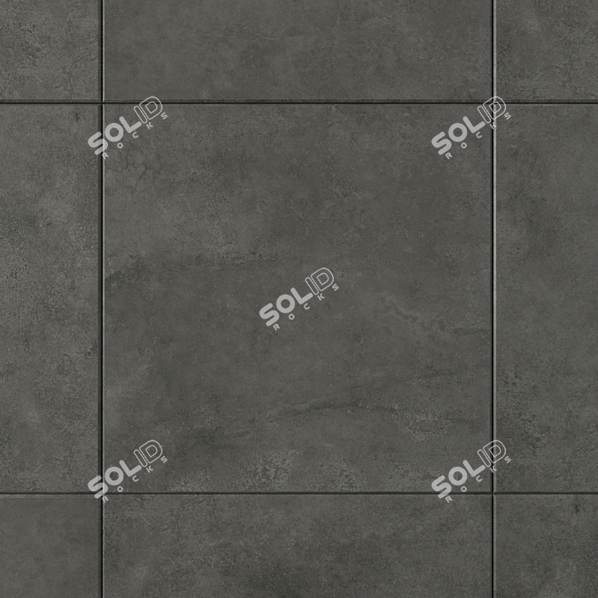 Anthracite Concrete Wall Tiles: Suite Collection 3D model image 2