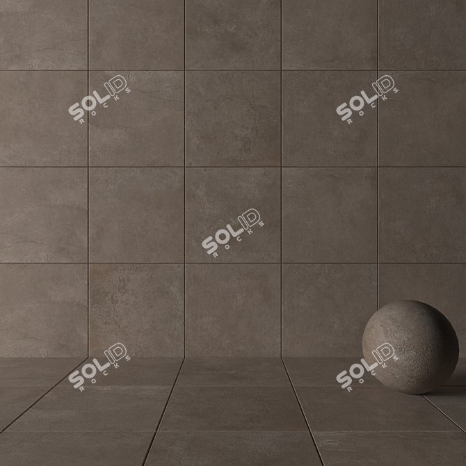 Taupe Suite Concrete Wall Tiles 3D model image 3