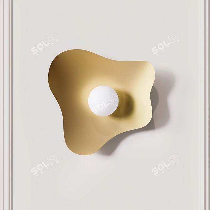 Sleek Wall-Mounted Light 3D model image 1