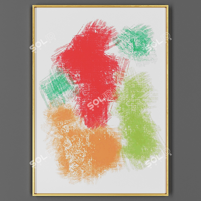 Modern Framed Artwork - 00044-22 3D model image 1