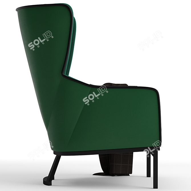 CPRN Homood Bergere Chair: Classic Elegance 3D model image 3