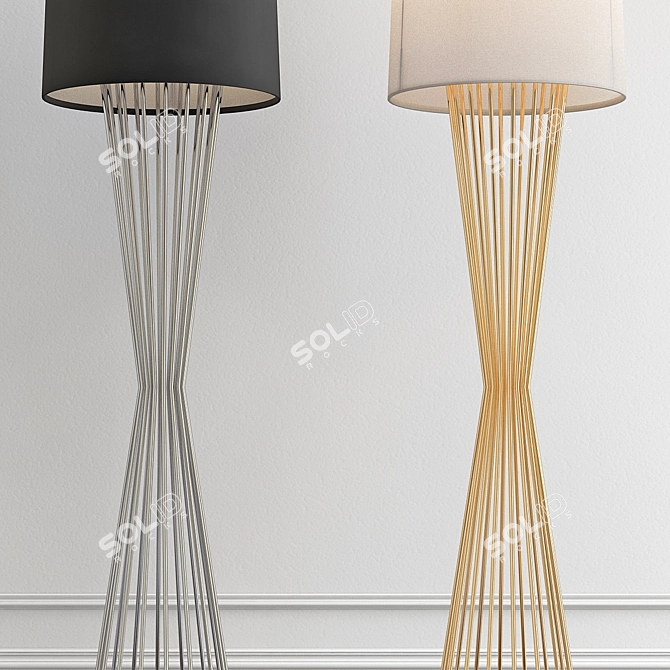 Elegant Eichholtz Holmes Floor Lamp 3D model image 2