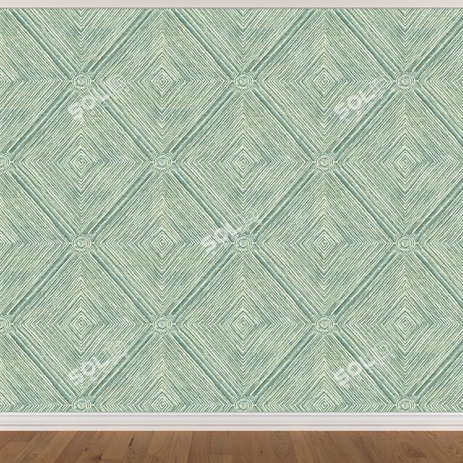 Seamless Wallpaper Set: 3 Colors 3D model image 2