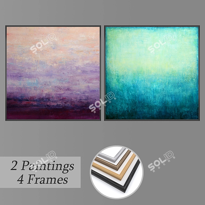 Modern Wall Art Set: No. 1239 3D model image 1