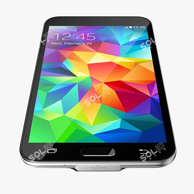 Feature-Packed Samsung Galaxy S5 3D model image 2