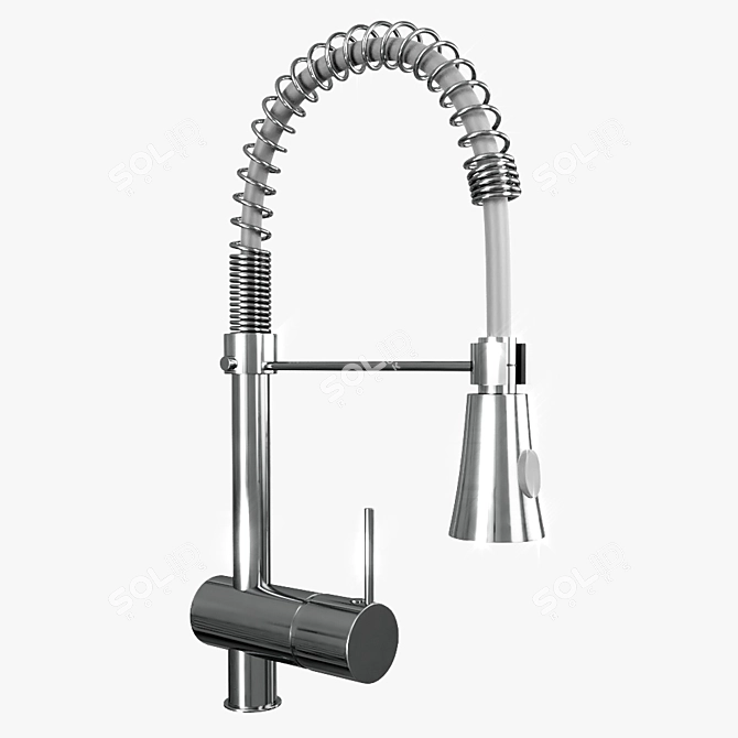 Benissa Chrome Lever Handle Kitchen Tap 3D model image 1