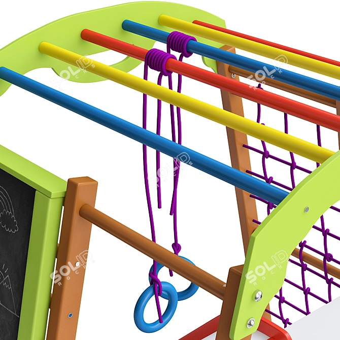 BabyWood Plus 3: Ultimate Indoor Baby Gym 3D model image 5