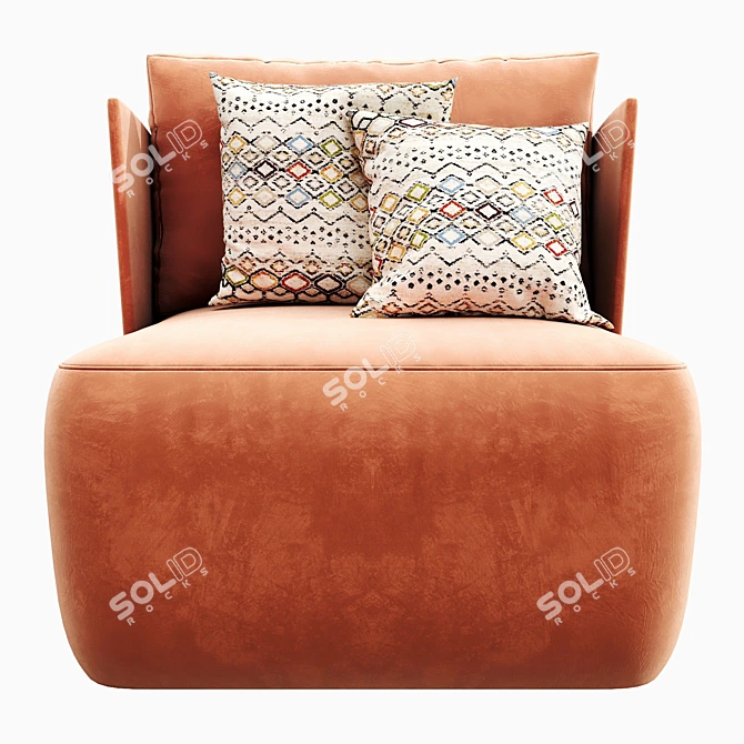 Elegant Meridiani Keaton Armchair 3D model image 3