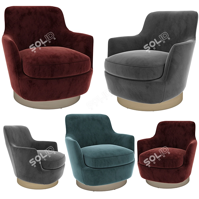 Elevated Elegance: Jacques Armchair 3D model image 1