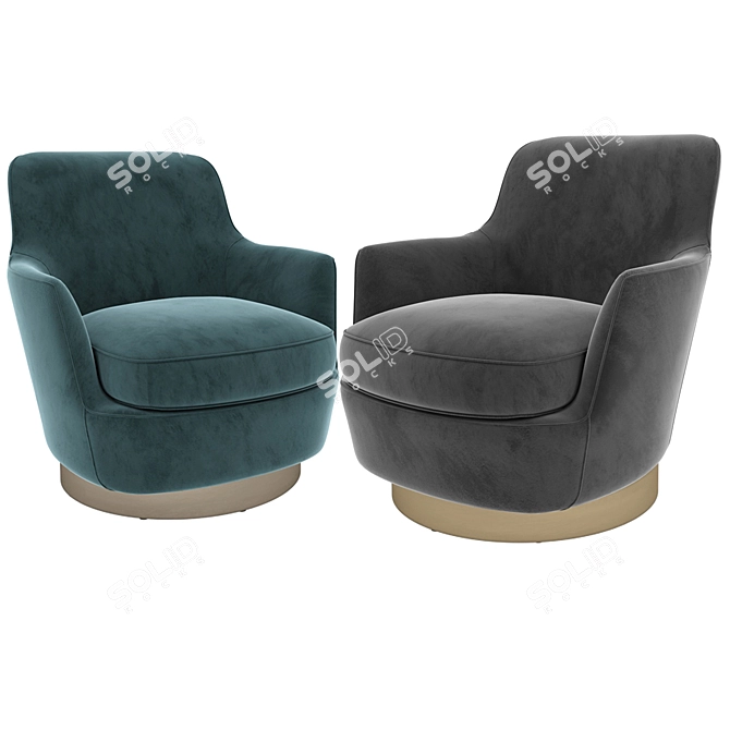 Elevated Elegance: Jacques Armchair 3D model image 2